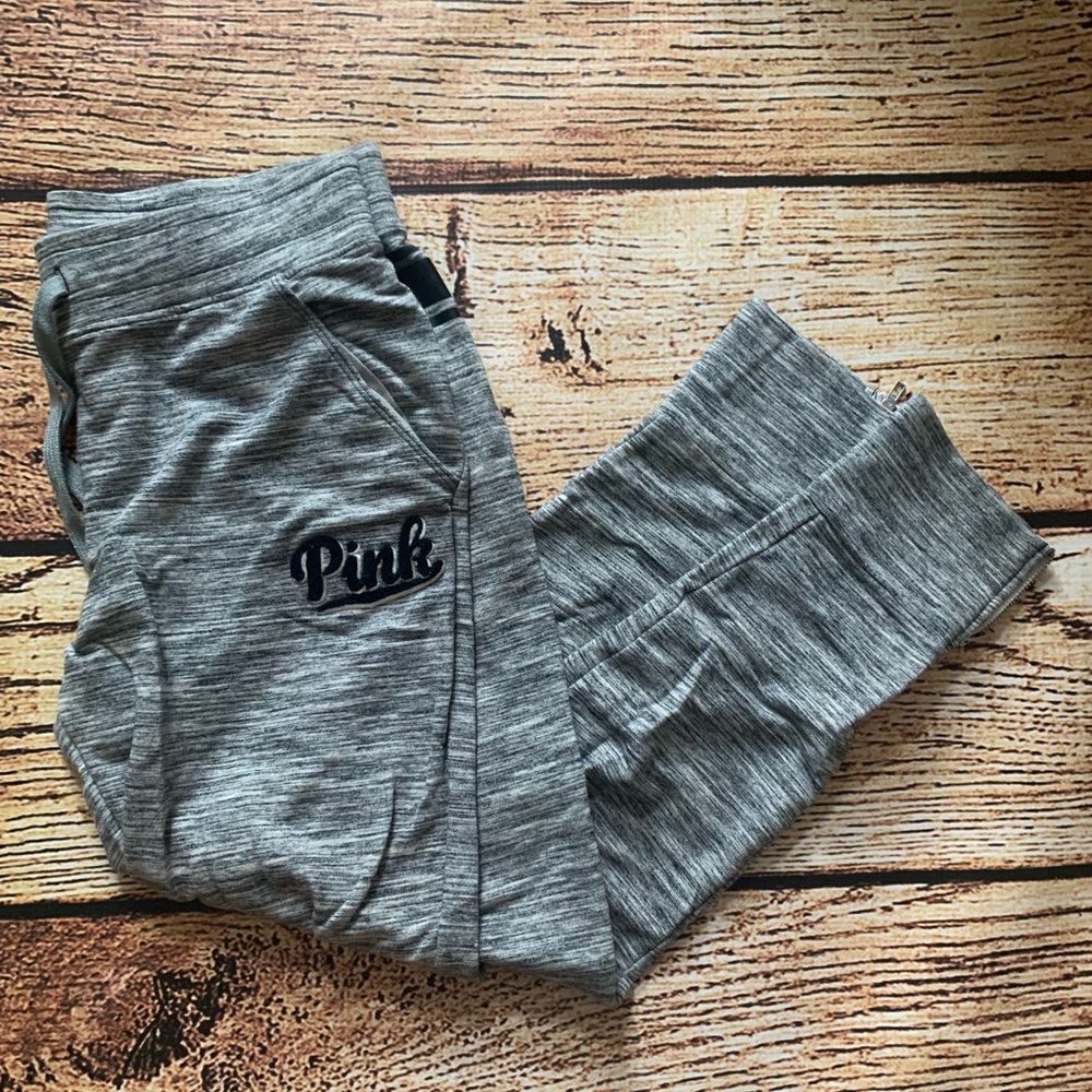 PINK Victoria’s Secret black and white Joggers